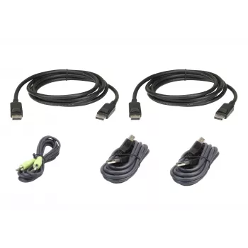 ATEN USB DisplayPort Dual Display Secure KVM rinkinys, 3 m