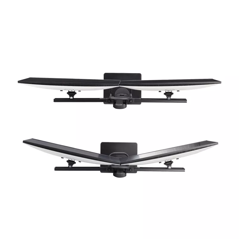StarTech.com 2MC1S-MONITOR-STAND Crossbar stalo laikiklis dviem monitoriams 17–27 colių, VESA, plastikas/aliuminis/plienas, juodas