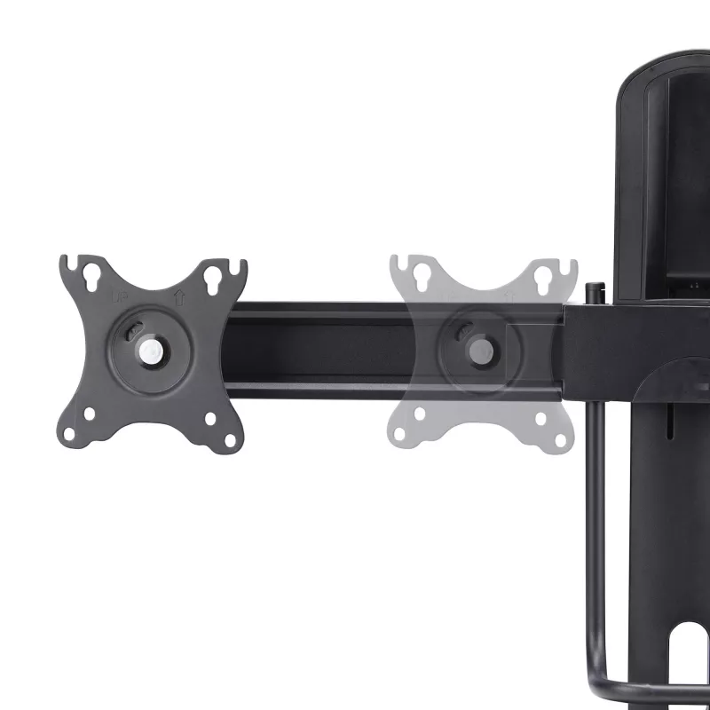 StarTech.com 2MC1S-MONITOR-STAND Crossbar stalo laikiklis dviem monitoriams 17–27 colių, VESA, plastikas/aliuminis/plienas, juodas