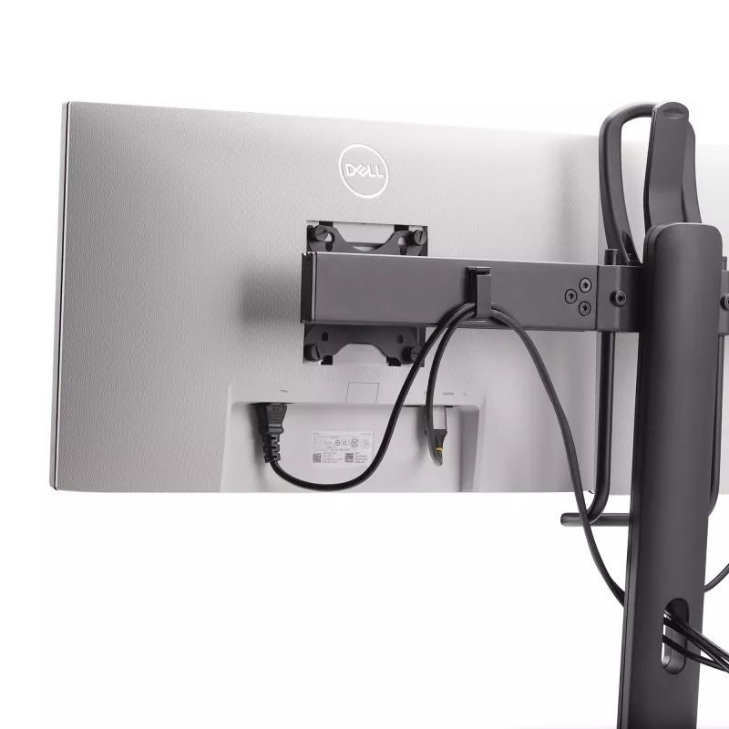 StarTech.com 2MC1S-MONITOR-STAND Crossbar stalo laikiklis dviem monitoriams 17–27 colių, VESA, plastikas/aliuminis/plienas, juodas