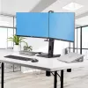 StarTech.com 2MC1S-MONITOR-STAND Crossbar stalo laikiklis dviem monitoriams 17–27 colių, VESA, plastikas/aliuminis/plienas, juodas