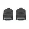 Manhattan HDMI kabelis, 1080p@60Hz (High Speed), 10 m, Vyriškas į Vyrišką, Juodas, Visiškai Ekranuotas, Auksuoti Kontaktai, Visą Gyvenimą Galiojanti Garantija