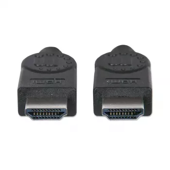 Manhattan HDMI kabelis, 1080p@60Hz (High Speed), 10 m, Vyriškas į Vyrišką, Juodas, Visiškai Ekranuotas, Auksuoti Kontaktai, Visą Gyvenimą Galiojanti Garantija