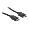 Manhattan HDMI kabelis, 1080p@60Hz (High Speed), 10 m, Vyriškas į Vyrišką, Juodas, Visiškai Ekranuotas, Auksuoti Kontaktai, Visą Gyvenimą Galiojanti Garantija