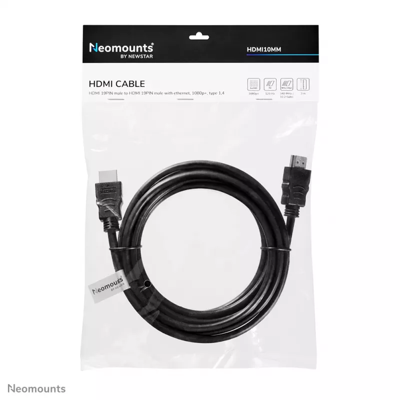 Neomounts HDMI10MM HDMI kabelis - 3 metrai