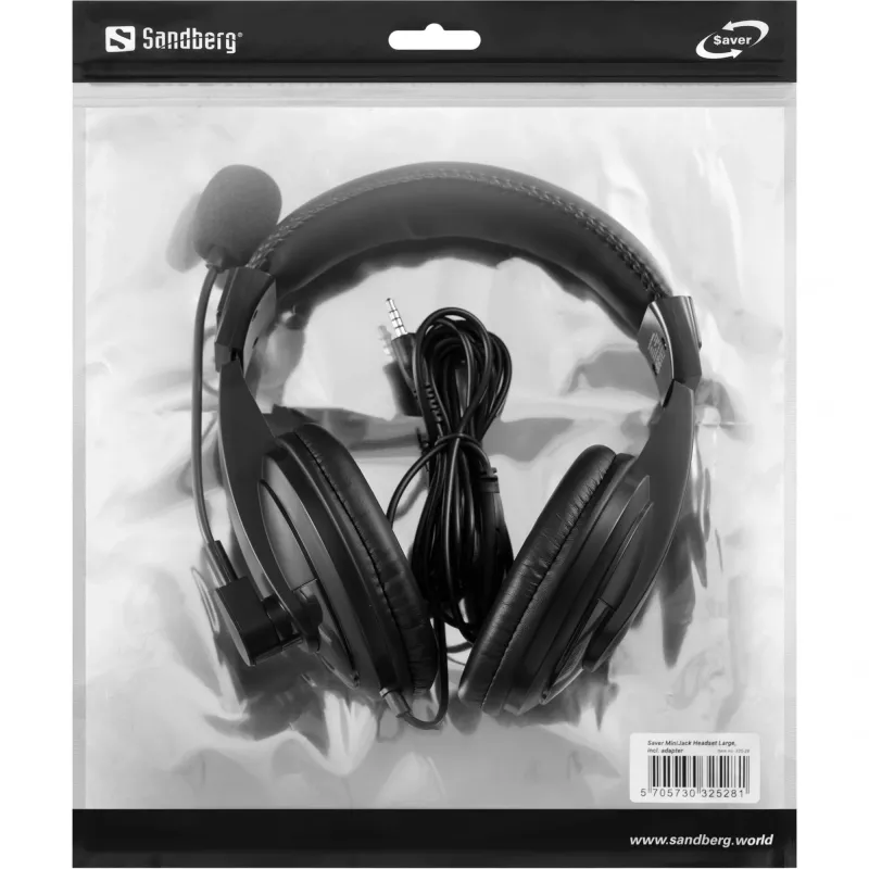 Ausinės Sandberg Saver MiniJack Headset Large