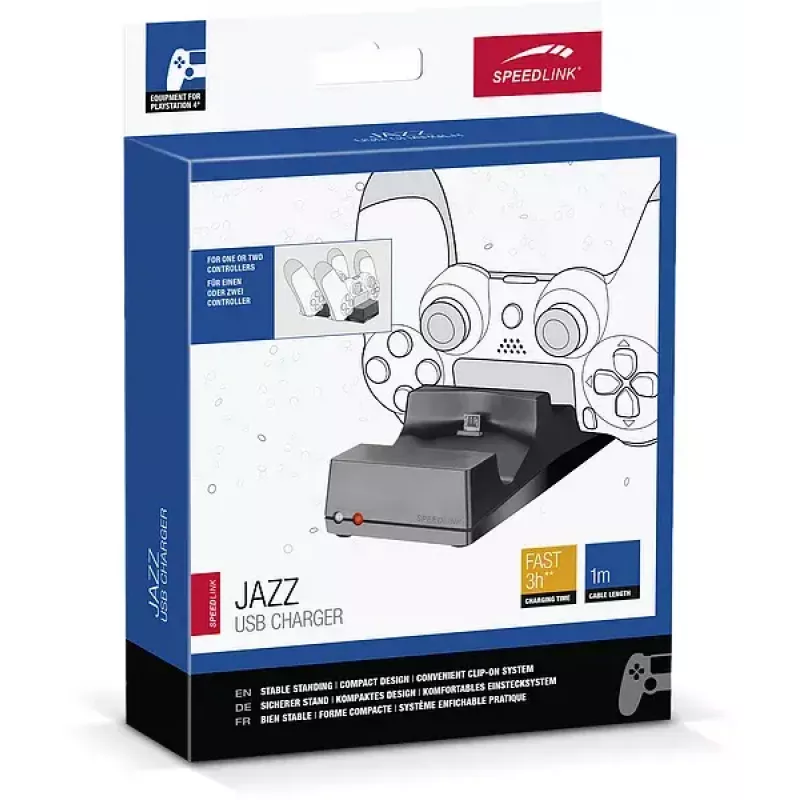 Žaidimų pultų įkroviklis SPEEDLINK JAZZ Black USB