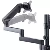 StarTech.com Trijų monitorių stalinis laikiklis iki 27 colių ekranams, VESA 75x75/100x100, reguliavimas be įrankių, C-spaustuvas/grometinis tvirtinimas, spyruoklinės rankos