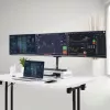StarTech.com Trijų monitorių stalinis laikiklis iki 27 colių ekranams, VESA 75x75/100x100, reguliavimas be įrankių, C-spaustuvas/grometinis tvirtinimas, spyruoklinės rankos