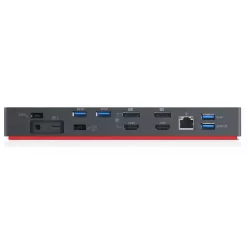 Lenovo 40AN0135EU dokavimo stotelė / prievadų replikatorius Laidinė Thunderbolt 3 Juoda, Raudona