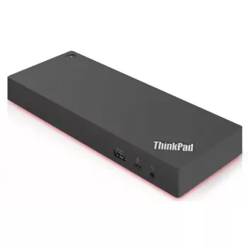 Lenovo 40AN0135EU dokavimo stotelė / prievadų replikatorius Laidinė Thunderbolt 3 Juoda, Raudona