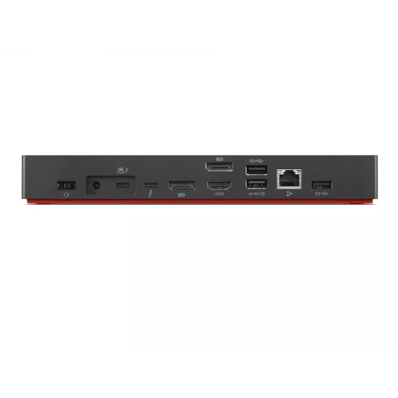 Lenovo 40B00300UK doko stotelė su Thunderbolt 4 – laidinė, juoda/raudona