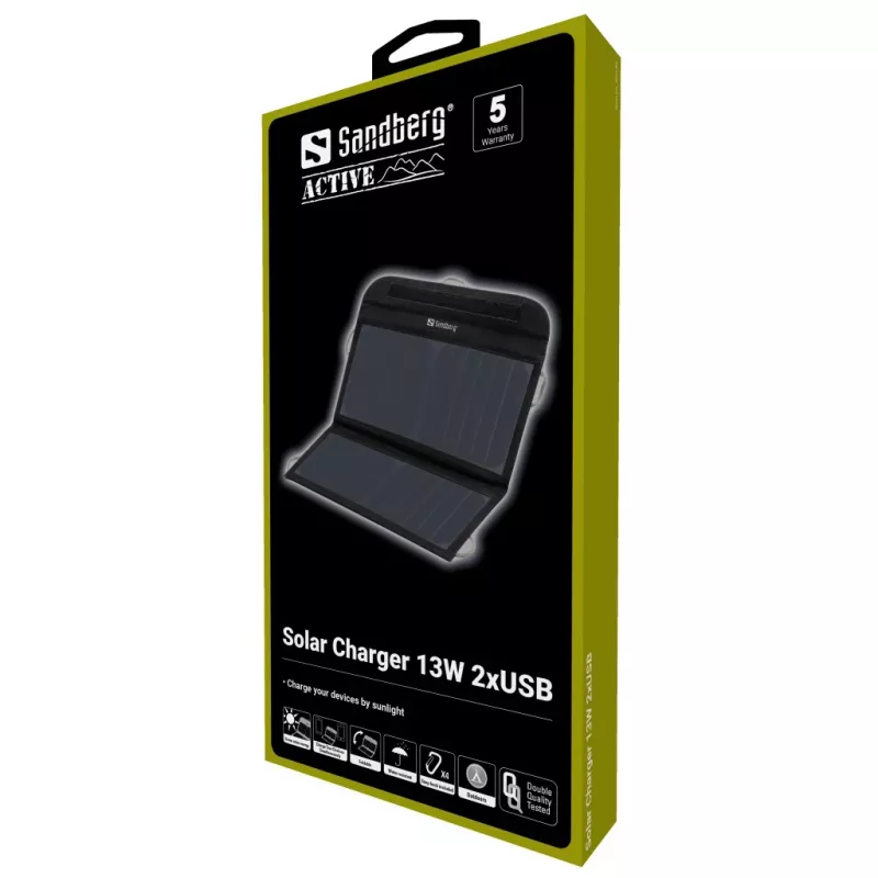 Sandberg Sulankstomas saulės įkroviklis 13W 2xUSB