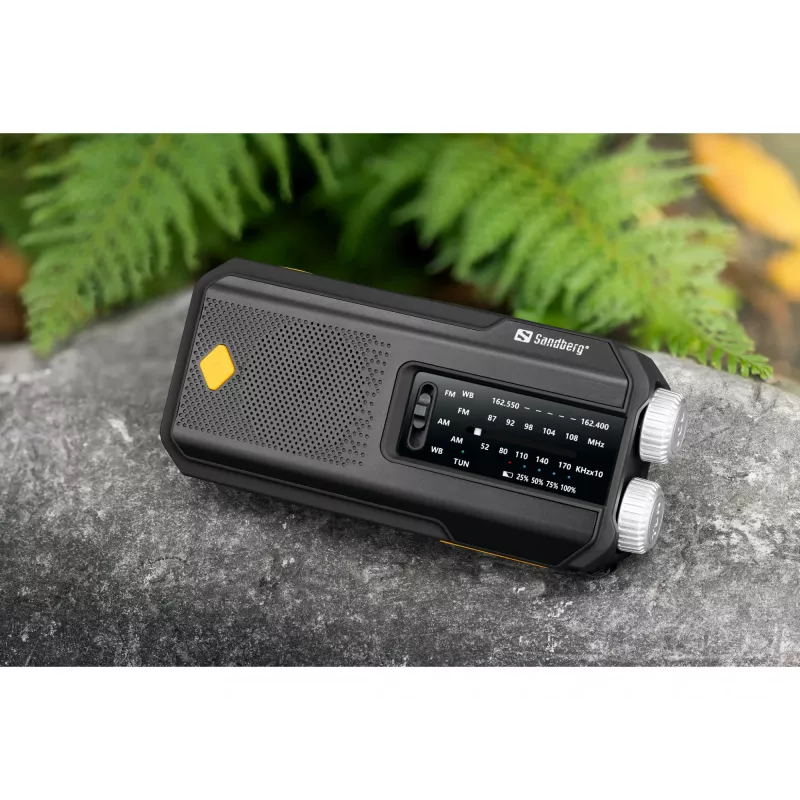 Sandberg Survivor Radio All-in-1 2000, nešiojamas, AM, FM, 87-180 MHz, 520-1710 kHz, 3 W, analoginis