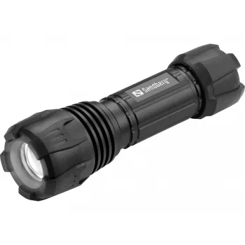 Sandberg Survivor Torch žibintuvėlis AAA baterijoms, rankinis, juodas, aliuminis, LED, 3 W, 150 lm