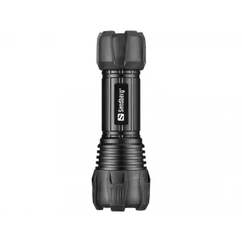 Sandberg Survivor Torch žibintuvėlis AAA baterijoms, rankinis, juodas, aliuminis, LED, 3 W, 150 lm