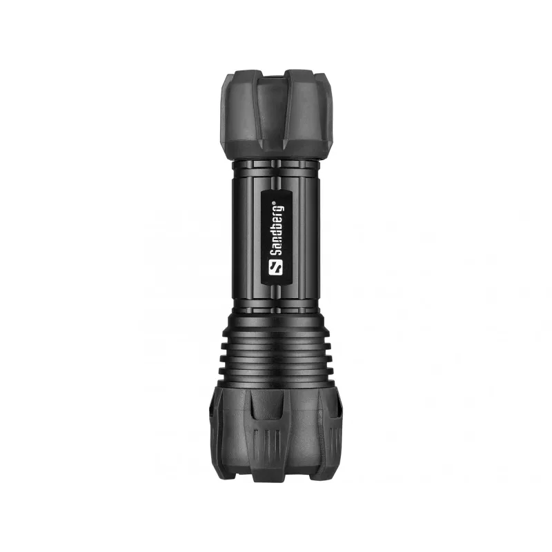 Sandberg Survivor Torch žibintuvėlis AAA baterijoms, rankinis, juodas, aliuminis, LED, 3 W, 150 lm