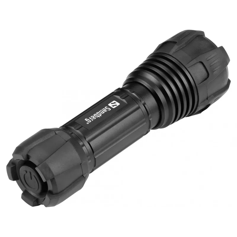 Sandberg Survivor Torch žibintuvėlis AAA baterijoms, rankinis, juodas, aliuminis, LED, 3 W, 150 lm