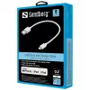 Laidas Sandberg USB Lightning MFI 0,2 m baltas