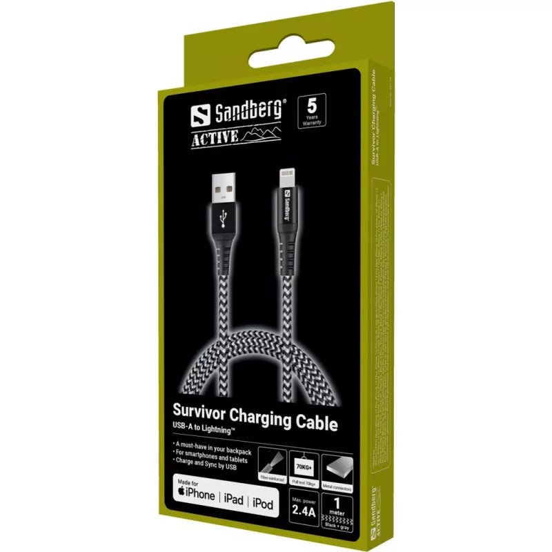 Sandberg Survivor Lightning laidas 1 m