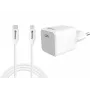 Sandberg 20W USB-C PD sieninis įkroviklis su integruotu Lightning kabeliu 1m, baltas