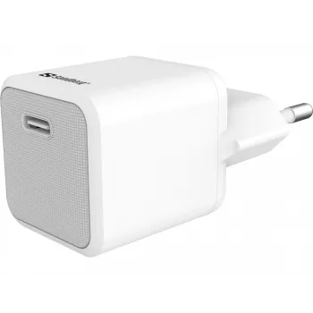 Sandberg 20W USB-C PD sieninis įkroviklis su integruotu Lightning kabeliu 1m, baltas