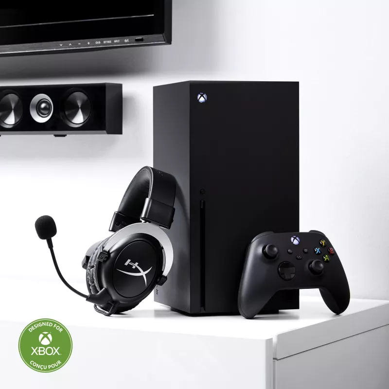 HyperX CloudX – žaidimų ausinės (juodos-sidabrinės) – Xbox
