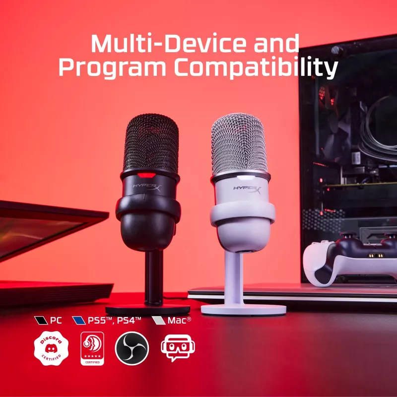 HyperX SoloCast – USB mikrofonas (juodas)