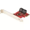 StarTech.com SATA PCIe kortelė – 4 prievadų PCIe SATA plėtinio kortelė – 6Gbps – žemo profilio laikiklis – sukrautos SATA jungtys – ASM1164 ne RAID – PCI Express į SATA keitiklis