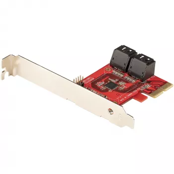 StarTech.com SATA PCIe kortelė – 4 prievadų PCIe SATA plėtinio kortelė – 6Gbps – žemo profilio laikiklis – sukrautos SATA jungtys – ASM1164 ne RAID – PCI Express į SATA keitiklis
