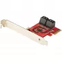StarTech.com SATA PCIe kortelė – 4 prievadų PCIe SATA plėtinio kortelė – 6Gbps – žemo profilio laikiklis – sukrautos SATA jungtys – ASM1164 ne RAID – PCI Express į SATA keitiklis