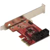 StarTech.com SATA PCIe kortelė – 4 prievadų PCIe SATA plėtinio kortelė – 6Gbps – žemo profilio laikiklis – sukrautos SATA jungtys – ASM1164 ne RAID – PCI Express į SATA keitiklis