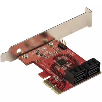 StarTech.com SATA PCIe kortelė – 4 prievadų PCIe SATA plėtinio kortelė – 6Gbps – žemo profilio laikiklis – sukrautos SATA jungtys – ASM1164 ne RAID – PCI Express į SATA keitiklis