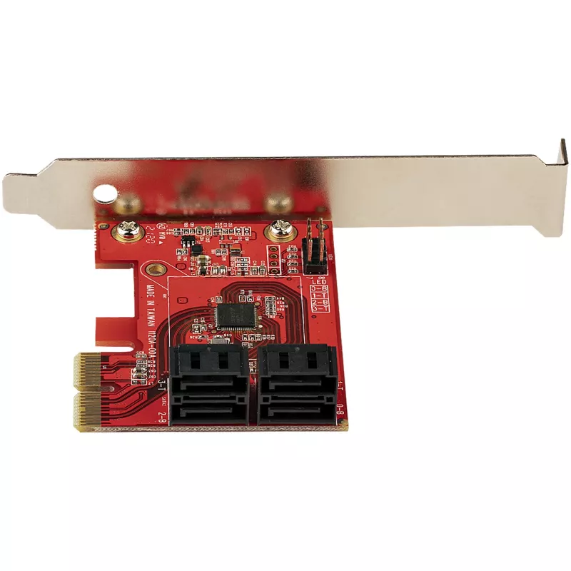 StarTech.com SATA PCIe kortelė – 4 prievadų PCIe SATA plėtinio kortelė – 6Gbps – žemo profilio laikiklis – sukrautos SATA jungtys – ASM1164 ne RAID – PCI Express į SATA keitiklis