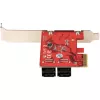 StarTech.com SATA PCIe kortelė – 4 prievadų PCIe SATA plėtinio kortelė – 6Gbps – žemo profilio laikiklis – sukrautos SATA jungtys – ASM1164 ne RAID – PCI Express į SATA keitiklis