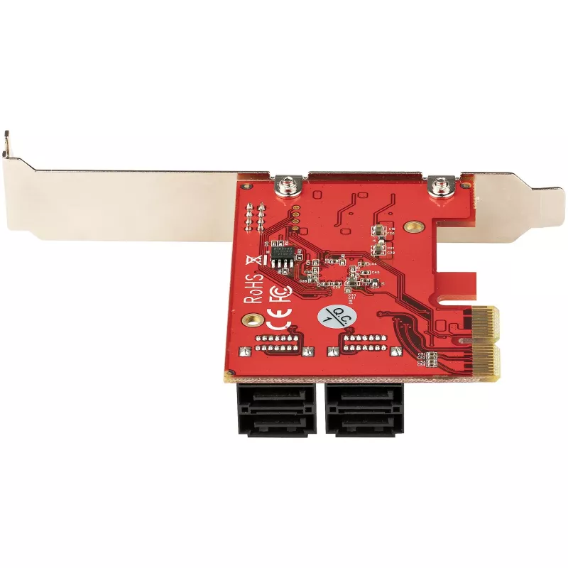StarTech.com SATA PCIe kortelė – 4 prievadų PCIe SATA plėtinio kortelė – 6Gbps – žemo profilio laikiklis – sukrautos SATA jungtys – ASM1164 ne RAID – PCI Express į SATA keitiklis