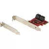 StarTech.com SATA PCIe kortelė – 4 prievadų PCIe SATA plėtinio kortelė – 6Gbps – žemo profilio laikiklis – sukrautos SATA jungtys – ASM1164 ne RAID – PCI Express į SATA keitiklis