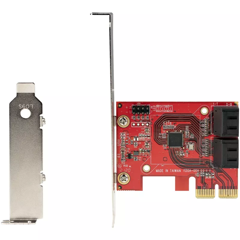 StarTech.com SATA PCIe kortelė – 4 prievadų PCIe SATA plėtinio kortelė – 6Gbps – žemo profilio laikiklis – sukrautos SATA jungtys – ASM1164 ne RAID – PCI Express į SATA keitiklis