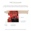 StarTech.com SATA PCIe kortelė – 4 prievadų PCIe SATA plėtinio kortelė – 6Gbps – žemo profilio laikiklis – sukrautos SATA jungtys – ASM1164 ne RAID – PCI Express į SATA keitiklis
