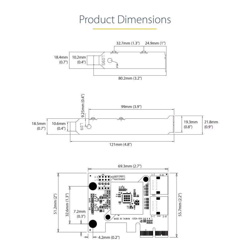 StarTech.com SATA PCIe kortelė – 4 prievadų PCIe SATA plėtinio kortelė – 6Gbps – žemo profilio laikiklis – sukrautos SATA jungtys – ASM1164 ne RAID – PCI Express į SATA keitiklis