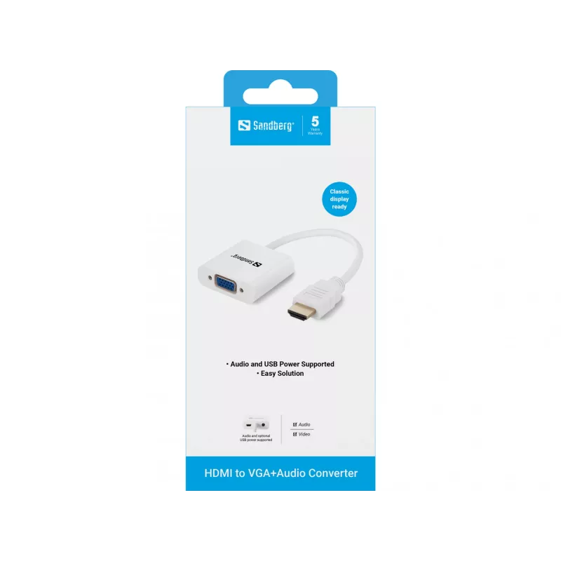 HDMI į VGA+Garso keitiklis Sandberg 508-77