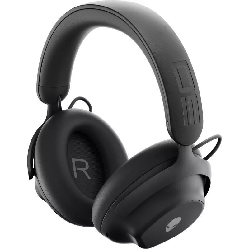 Ausinės / headset Alienware PRO-HS-G-DEAM, laidinės ir belaidės, žaidimams, USB Type-C, Bluetooth, juodos