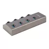 StarTech.com 4 prievadų USB-C centras su atskirais jungikliais, USB 3.0 5Gbps, maitinimo adapteriu, USB-C į USB-A, su BC 1.2
