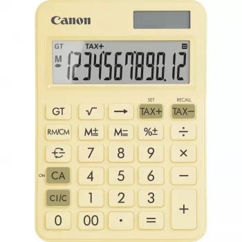 Pagrindinis skaičiuotuvas Canon LS-125KB 12 skaitmenų geltonas mokesčių skaičiavimas dvigubas maitinimas