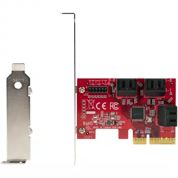 StarTech.com 6 prievadų SATA PCIe kortelė - 6Gbps - Žemo/viso profilio - Sukrautos SATA jungtys - ASM1166 be RAID - PCI Express į SATA adapteris
