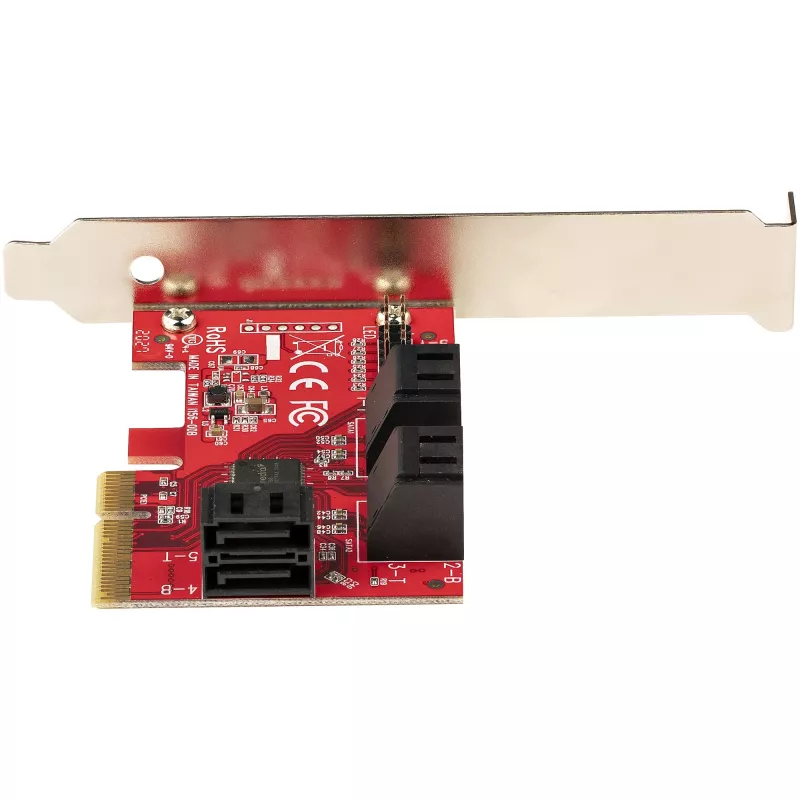 StarTech.com 6 prievadų SATA PCIe kortelė - 6Gbps - Žemo/viso profilio - Sukrautos SATA jungtys - ASM1166 be RAID - PCI Express į SATA adapteris