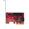 StarTech.com 6 prievadų SATA PCIe kortelė - 6Gbps - Žemo/viso profilio - Sukrautos SATA jungtys - ASM1166 be RAID - PCI Express į SATA adapteris