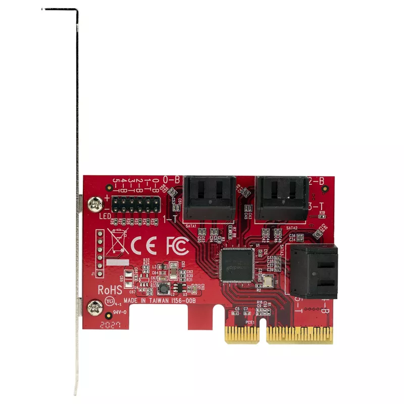 StarTech.com 6 prievadų SATA PCIe kortelė - 6Gbps - Žemo/viso profilio - Sukrautos SATA jungtys - ASM1166 be RAID - PCI Express į SATA adapteris