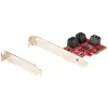 StarTech.com 6 prievadų SATA PCIe kortelė - 6Gbps - Žemo/viso profilio - Sukrautos SATA jungtys - ASM1166 be RAID - PCI Express į SATA adapteris