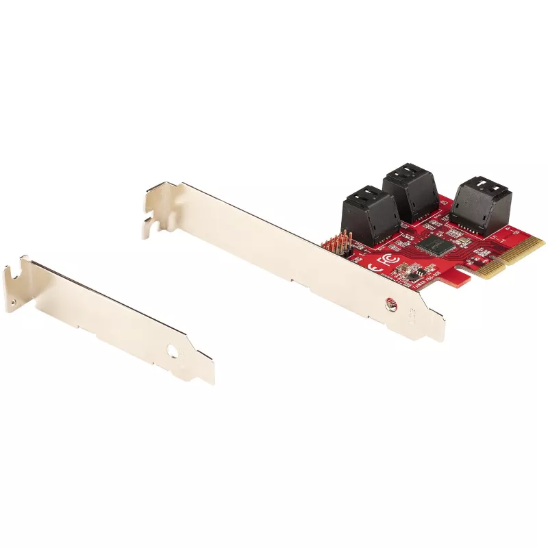 StarTech.com 6 prievadų SATA PCIe kortelė - 6Gbps - Žemo/viso profilio - Sukrautos SATA jungtys - ASM1166 be RAID - PCI Express į SATA adapteris